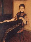 Fernand Khnopff Portrait of Maria van Rijckevorsel-Dommer van Poldersveldt USA oil painting artist